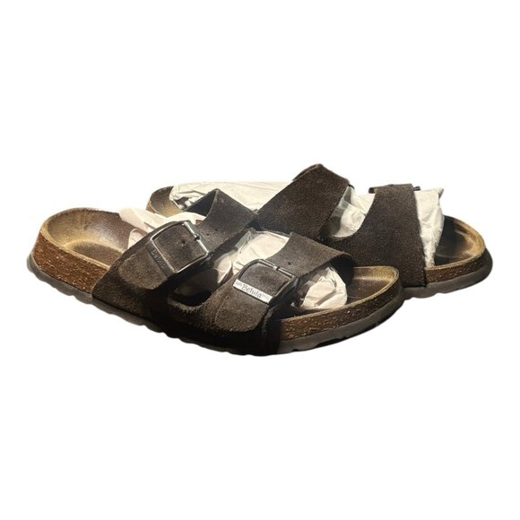 Birkenstock Betula Arizona Soft Footbed Brown Mocha Suede Sandals Women’s Size 7 - Picture 1 of 12